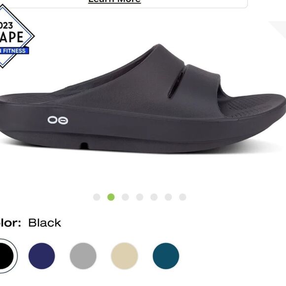 OOFOS MEN'S OOAHH SLIDE SANDAL - BLACK SIZE 8(M) SIZE‎ 10(W) NWT IN PACKAGING - Picture 3 of 8